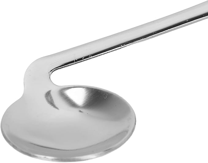 Self Feeding Curved Utensil Angled Spoon, Stainless Steel Curved Spoon, for Hand Tremors, Joint Pain or Elderly Use, Left Right Handed Grip Easy Offset Spoon(Right Hand)