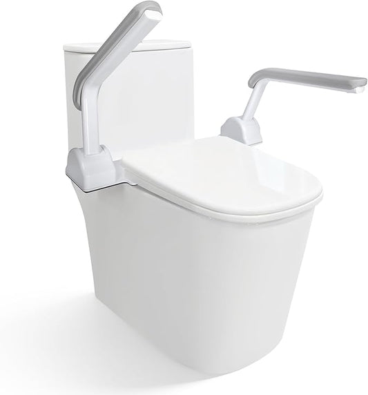 Toilet Safety Rail, Heavy Duty Foldable Toilet Handrail, Aluminum Alloy Support Up to 480LBS Perfect for Elderly Senior Handicap Pregnant
