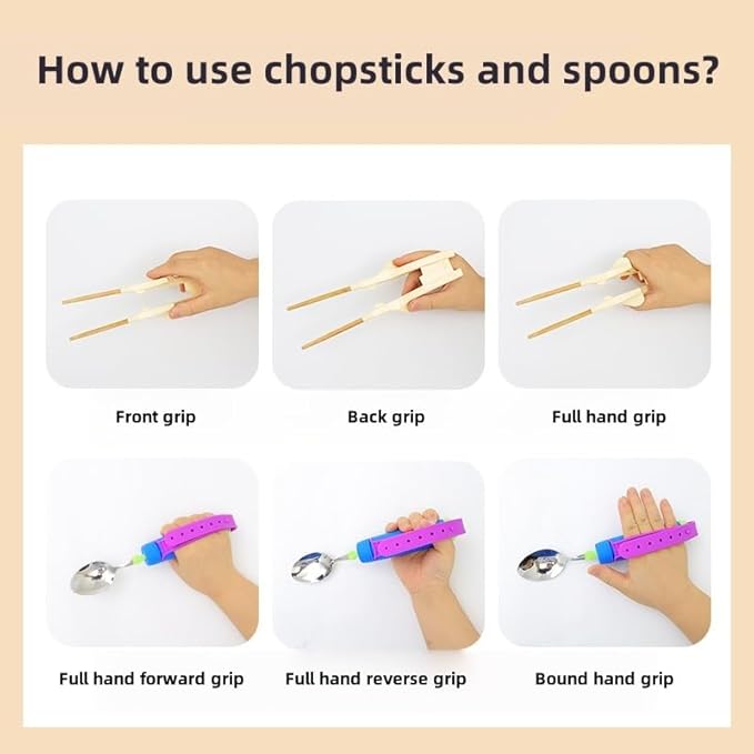 Auxiliary Tableware,Feeding Tableware,Elderly Tableware,Anti-Shake Tableware,Spoon,Fork, Fork and Spoon,Three-piece Set, Yellow Handle Belt.