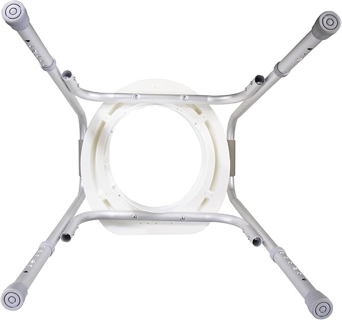 PCP Raised Toilet Seat and Safety Frame, Pre-Assembled Tool Free, Secure Adjustable Height, Made in USA, Regular