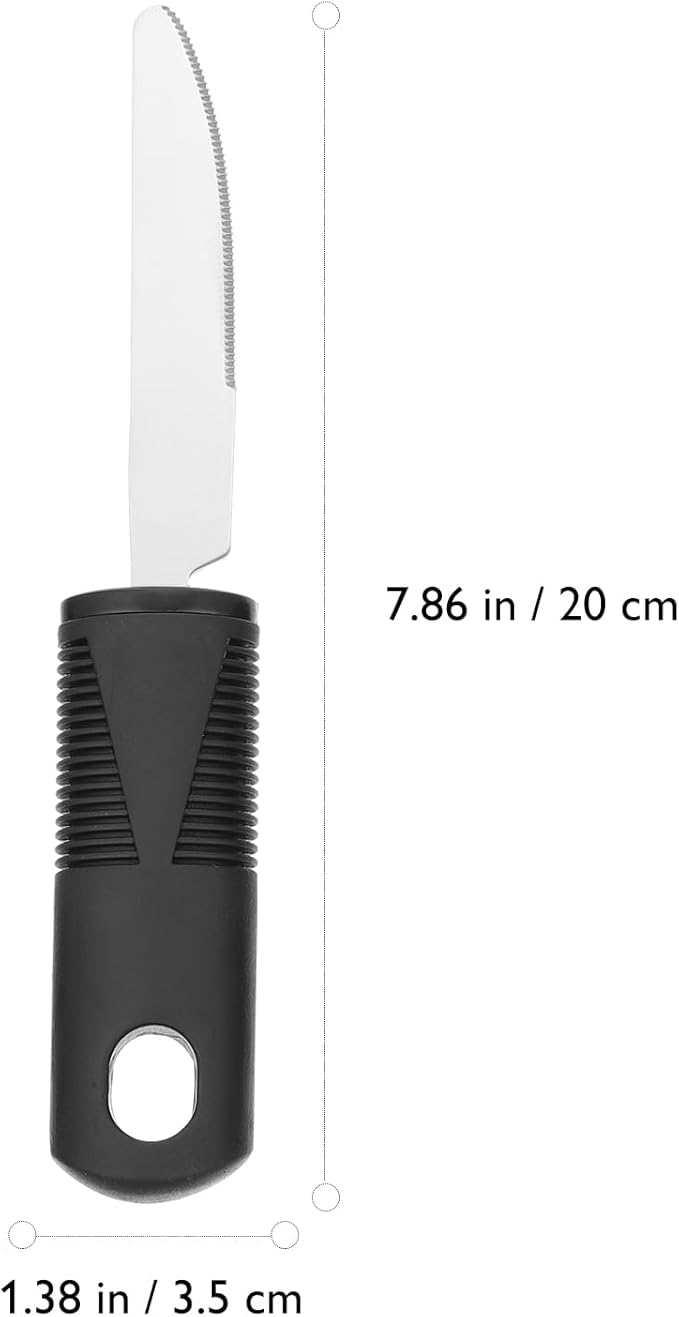 Adaptive Utensils 4-Piece Set - Weighted Utensils for Hand Tremors, Elderly, Stainless Steel Fork, Knife, Spoon Silverware Set