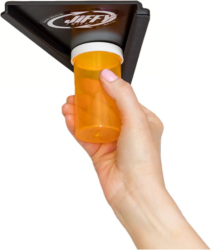 Jar Opener - Effortless Opener for Any Size Bottle or Jar Mounts Under Cabinet with Industrial Adhesive - Zero Slip Blade Protector - Must Have for Seniors & Arthritis Made In USA