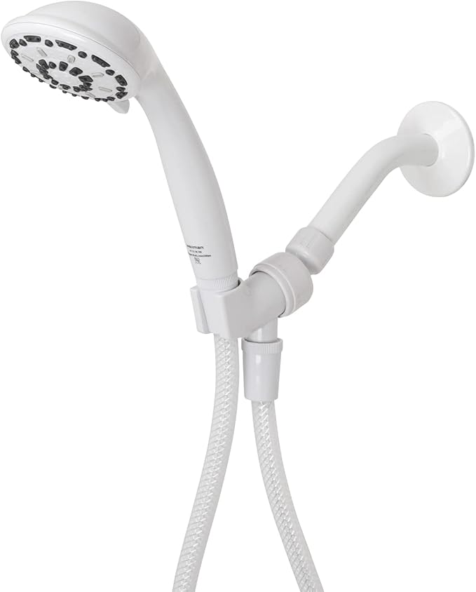 Aqua Vista 3-in. White Handheld Shower Head with 3 Spray Settings 8333510, Variable Spray Shower Head Works as Spa Shower Head and Massage Shower Head, Showerhead House Essentials for New Home