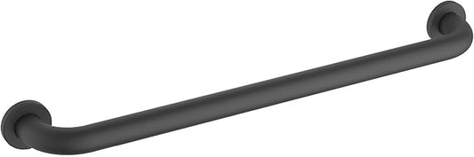 KIBI 24 Inch Curved Grab Bar for Bathroom Safety – Stainless Steel Anti-Slip Wall Mounted Support Rail for Showers, Tubs & Toilets, Senior Balance Aid with Durable Matte Black Finish