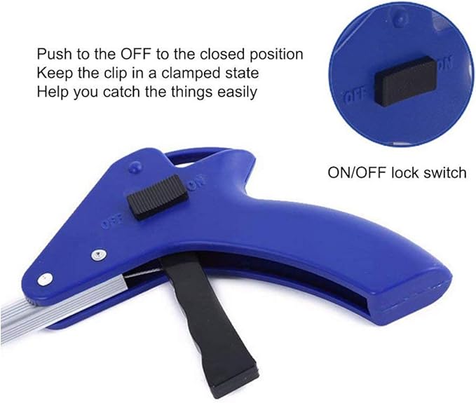 Foldable Gripper E-Z Reacher Grabber Lightweight Tool for Rheumatoid Arthritis Pain Relief Pick-Up Gripper Best Reachers Grabbers Mobility Aids for Disabled and Elderly (Blue)