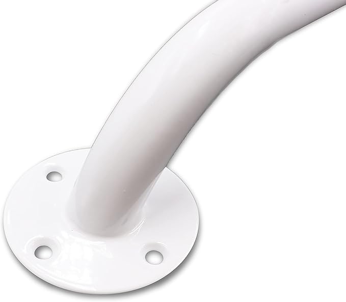 PEPE Mobility Grab Bars for Bathtubs and Showers 12 Inch (x2 Units) Shower Handle Toilet Handicap Elderly Senior Assist Bathroom Saft Handle Epoxy Steel, White