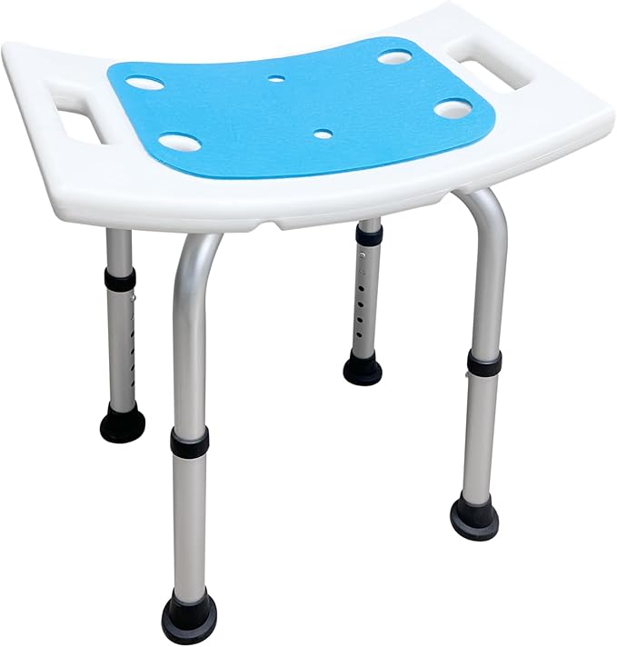 Bcareself Narrow Bathtub Shower Seat for Inside Shower Bath Stool with Arms Shower Stool Shower Chairs for Seniors Elderly Disabled Handicap Height Adjustable Tool-Free Assembly 300lbs, White