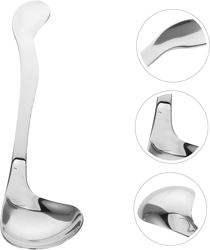 Zerodeko Adaptive Utensil for Elderly Ergonomic Right Handed Spoon for Mobility Deep Head Design for Handling for Disabled Patients and Seniors Promotes Independence