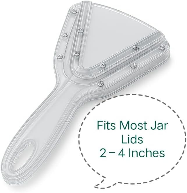 Jar Opener for Seniors | Easy Grip Lid Opener for Weak Hands & Arthritis | Non-Slip PP Plastic with Stainless Steel Core for Small & Medium Jars