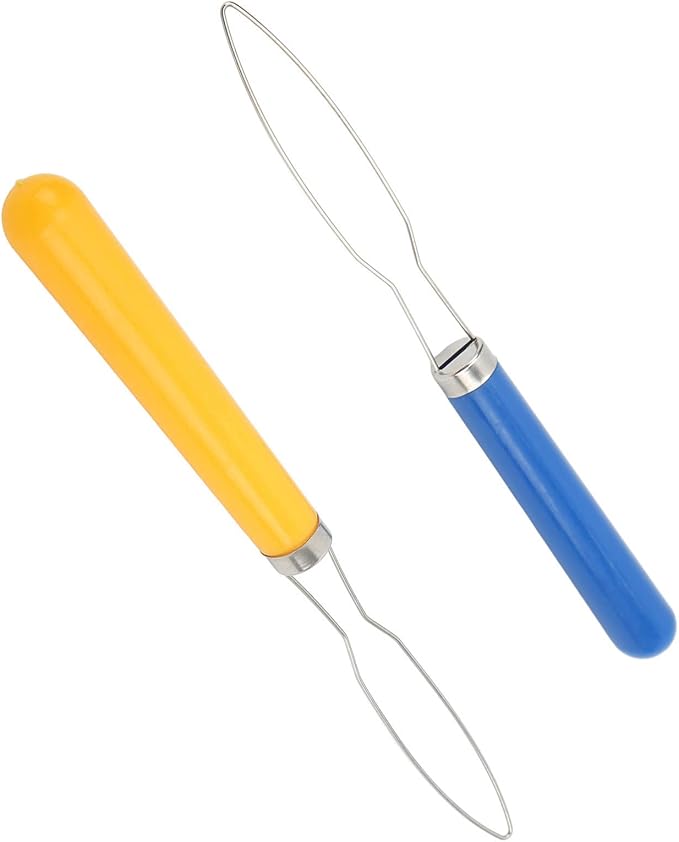 ZJchao Ergonomic Button Hook Tool for Seniors & Arthritis Users – 2-Pack Lightweight, Color-Coded, Easy-Grip Dressing Aid for Buttons, Zippers & Shoelaces