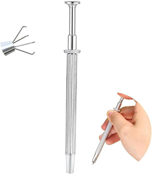 GEMQUEEN Piercing Taper Ball Grabber Tool for Changing Jewelry - 14G 16G 18G 20G Stainless Steel Flat Back Earrings Applicator Tool Threadless Insertion Pin Thread Body Piercing Kit for Ear Nose Lip