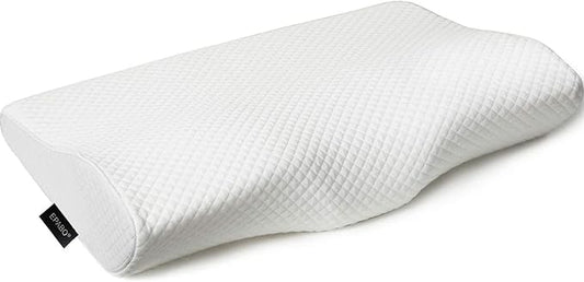 EPABO Contour Memory Foam Pillow Orthopedic Sleeping Pillows, Ergonomic Cervical Pillow for Neck Pain - for Side Sleepers, Back and Stomach Sleepers, Free Pillowcase Included (Firm & Queen)