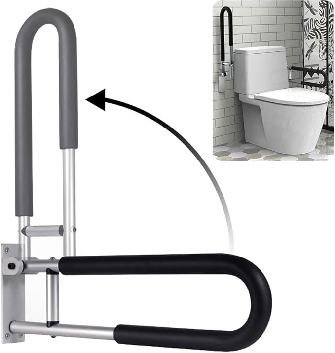 Handicap Grab Bars Rails 30 Inch Toilet Handrails Bathroom Safety Bar Hand Support Rail Handicapped Handrail Accessories for Seniors Elderly (30inch)