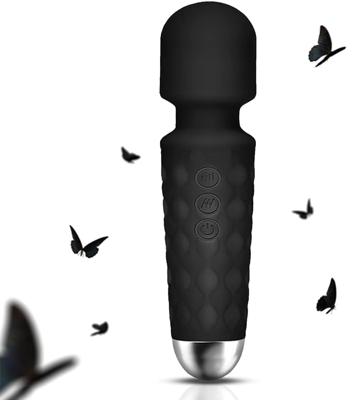GWWJGSN Electric Handheld Mini Massager - Portable Waterproof Back Massager - Deep Muscle Massage Tool for Blood Circulation, Black