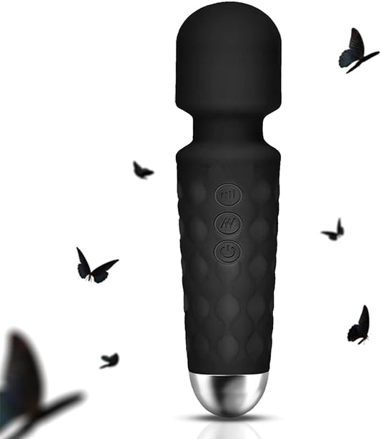 GWWJGSN Electric Handheld Mini Massager - Portable Waterproof Back Massager - Deep Muscle Massage Tool for Blood Circulation, Black