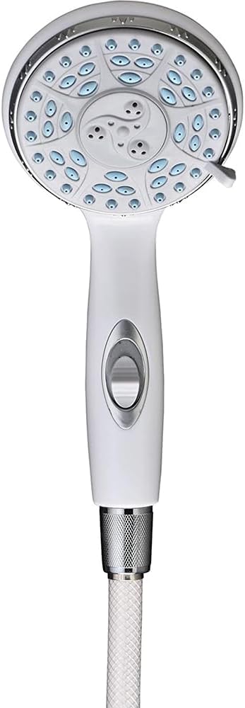NOVA Handheld Shower Head with Extra Long 84” Hose, On/Off Switch, 5 Settings, Comes with Wall Mounted Holder (9311-R)