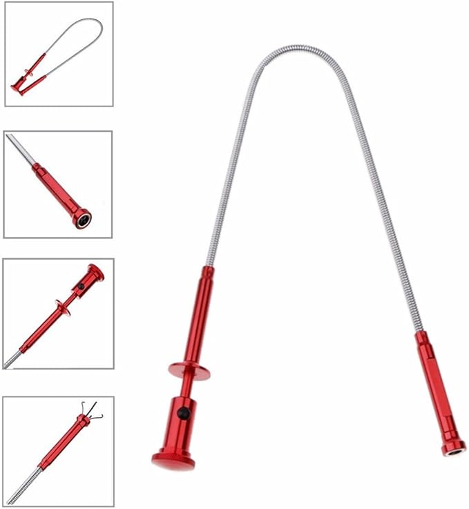 Flexible Grabber Claw Type Garbage Picker with LED Light arm Extension. Claw Grabber Magnetic Picking Tool,for Men, DIY Handyman, Father/Dad, Husband, Boyfriend, Women