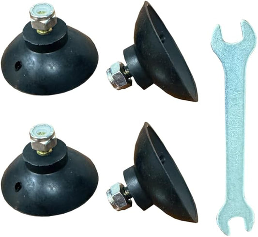ArcMate EZ Reacher Replacement Gripper Cups - Outdoor Reacher Grabber Tips Part for Repair - UV Resistant, Rubber Cups with Locknuts, Black, 2 Pairs (4 Cups)