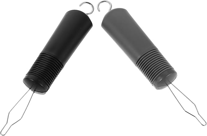 Artibetter 2pcs Button Hook and Zipper Pull Assist Device for Seniors and Disabled One-Handed Dressing Aid Tool for Arthritis and Elderly with Portable Design Black and Gray