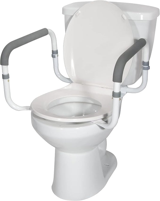 Drive Medical RTL12087 Bathroom Grab Bar for Toilets, White