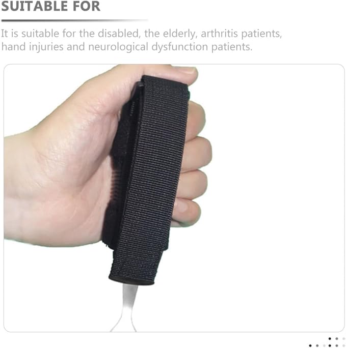 Ciieeo Adaptive Elderly Anti-Skid Fork with Thick Comfortable Grip Handle, Stainless Steel Mealtime Eating Aid Utensil for Disabled and Senior Users