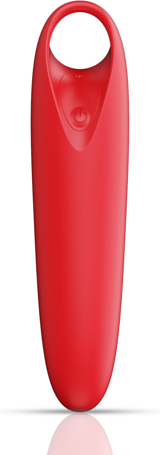 Portable Handheld Electric Back Massager - Mini Waterproof&Rechargeable Handheld Deep Tissue Neck (Rose red)