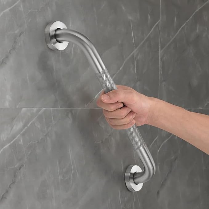 Grab Bars for Shower, 1 Pack 32-Inch Anti Slip Shower Handles for Elderly, Safety Shower Grab Bar, Stainless Steel Handicap Grab Bars for Bathroom,Toilet (Brushed Nickel, 1" Diameter)