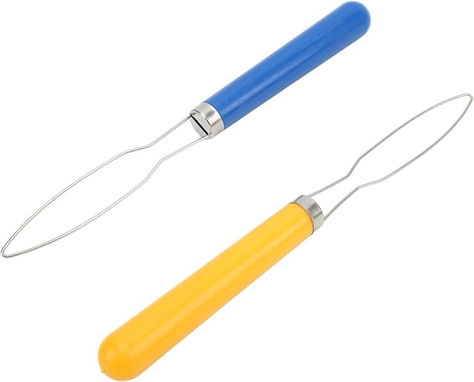 Button Hook,2PCS Dressing Aids Button Hook,Multi Color Mix Button Hook Helper Portable Button Hook Tool for Sewing Tailoring