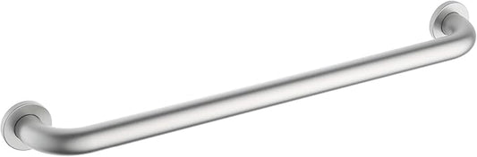 KIBI 24 Inch Curved Grab Bar for Bathroom Safety – Heavy-Duty Stainless Steel Anti-Slip Handrail for Seniors, Shower & Bathtub Assist, Wall Mounted Durable Rust-Resistant Brushed Nickel Finish