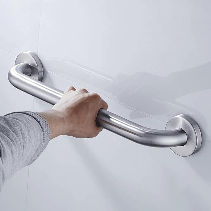 Stainless Steel Bathroom Safety Shower Grab Bar, Anti Slip Bathtubs Grab Bars,Toilet Assist Saft Handle Handrail ADA Compliant 500lbs for Handicap Elderly Senior (Brushed, 24 Inches 2 Pack)