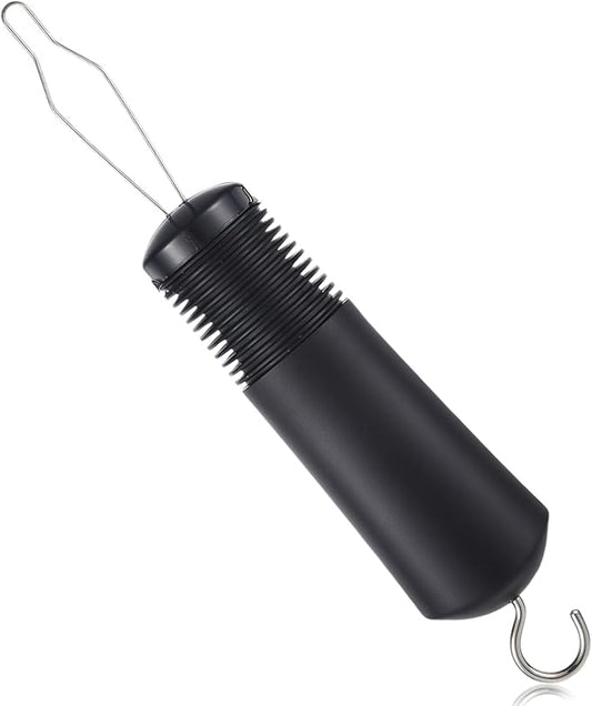 2-in-1 Button Hook with Zipper Pull, Non-Slip Button Assist Tool, One-Handed Dressing Aids Helper for Seniors, Arthritis Sufferers, Disabled & Limited Hand Mobility, Independent Living Aid (Black)