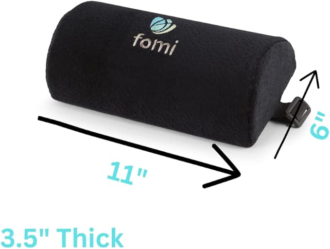 FOMI Extra Thick Coccyx Seat Cushion and Back Support Combo | Large Memory Foam Seat Pad and Lumbar Pillow for Car, Office, Gaming Chair, Wheelchair | Sciatica, Tailbone Pain Relief