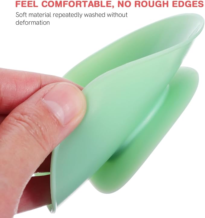 DOITOOL 3pcs Silicone Suction Plate Double Sided Suction Cups Silicone Utensil Rest Sucker Pads for Plate Silicone Grip Dish Suction Cup Plates Plate Bowl Fixing Pad Suction Pads