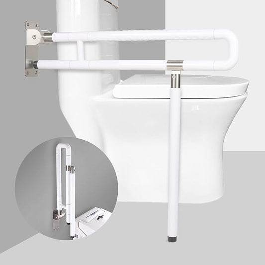 Handicap Grab Bars Rails, 29.5 Inch Foldable Toilet Grab Bar Flip Up Arm Rails with Anti-Slip Grip Shower Assist Aid Safety Rails for Elderly Pregnant Women Disabled Handicap Bar