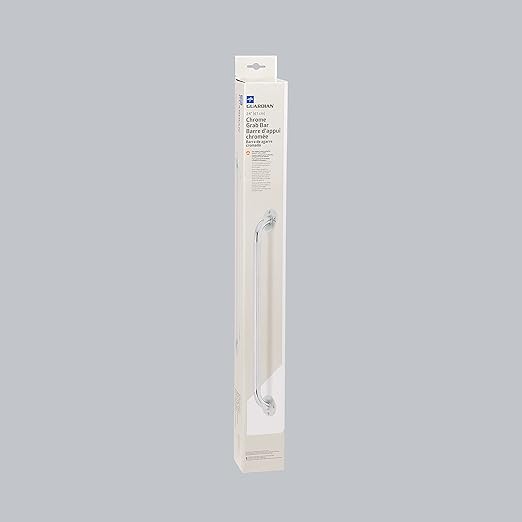 Medline Knurled Chrome 24” Grab Bar for Shower & Bathtub, Independence & Ease of Movement — for Elderly, Handicapped or Seniors, 300 lb. Capacity, 1 Bar