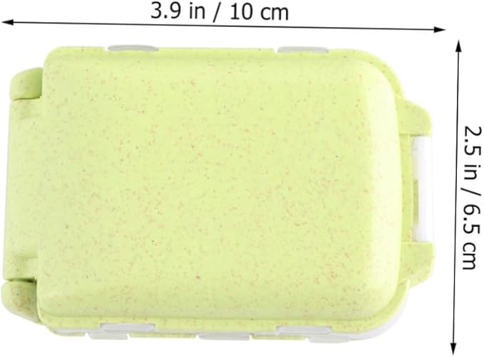 FOMIYES 2pcs Foldable Straw Medicine Organizer Portable Pill Case Pocket Dispenser