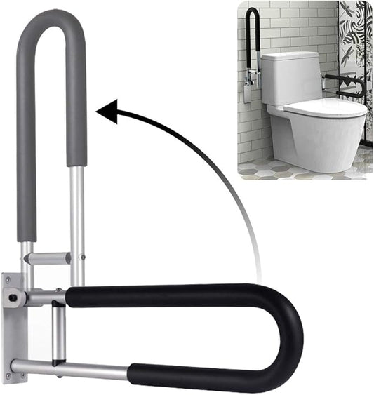 Handicap Grab Bars Rails 23.6 Inch Toilet Handrails Bathroom Safety Bar Hand Support Rail Handicapped Handrail Accessories for Seniors Elderly (24inch)