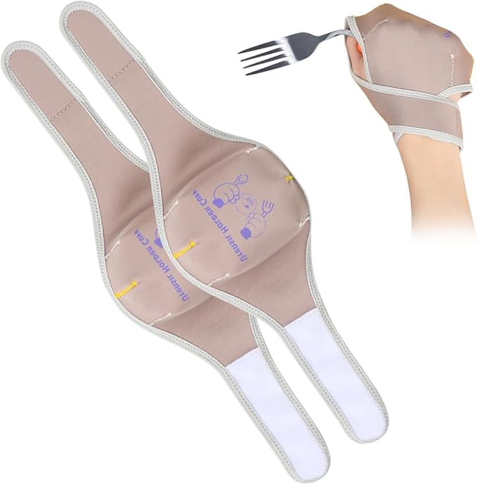 Universal Elastic Utensil Holder Cuff,Hand Strap for Holding Adaptive Utensils,Suitable for Elderly, Parkinson's,Arthritis,Weak Grip or Limited Mobility People (pack of 2 Count)