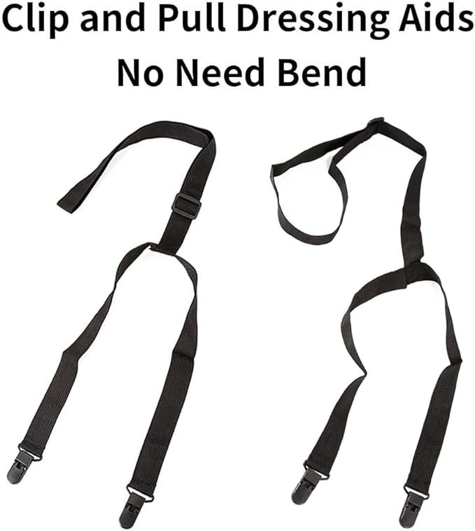 2PCS Assistive Devices for Disabled, Clip and Pull Dressing Aids Pants Wearing Assist Tool Device, Dressing Aid for Pants, Wearing Assist Tool for for Disabled Pregnant Injuries Pants Helper