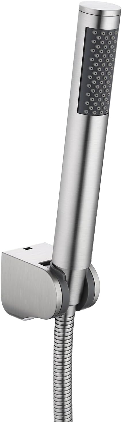 KES Bathroom Handheld Shower Head with Extra Long Hose and Bracket Holder Brushed Stainless Steel, LP150-BS