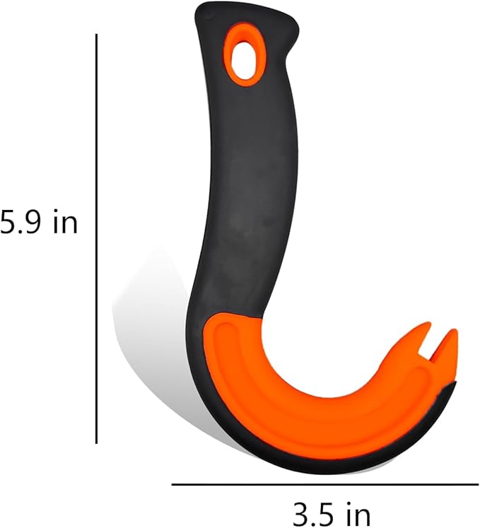 NIIIYTYB Pop Can Opener Tool for Ring Pull Tab Easy J Hook Opener for Soda Top Food Can Opener Tool for Seniors Kids Nail Protection Manual Pulling Aid Non Slip Grip Dishwasher Safe(Orange)