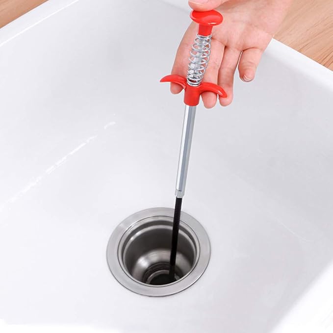 Flexible Grabber Claw Reacher Tool, Extendable Drain Clog Remove Tool With 4 Claws Bendable Hose Pickup Reaching Assist Tool for Litter Pick Home Sink Drains Toilet(SIZE:0.57m)