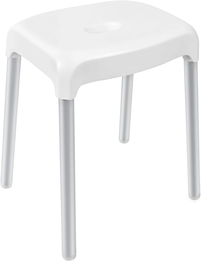 Umimile Shower Stool for Inside Shower - Fixed Height, Sturdy 330 lb Bath Seat - Anti-Slip Safety Shower Stool for Elderly and Disabled, Tool-Free Assembly (Height: 15.8")