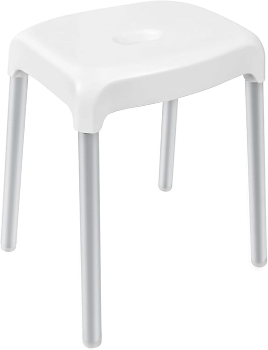 Umimile Shower Stool for Inside Shower - Fixed Height, Sturdy 330 lb Bath Seat - Anti-Slip Safety Shower Stool for Elderly and Disabled, Tool-Free Assembly (Height: 15.8")