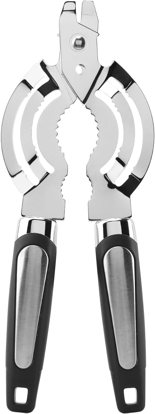 Jar Opener, Stainless Steel Jar-Lid Opener, Multifunctional Jar-Opener for Weak Hands, Beer Bottle-Opener for Arthritic Hands, Seniors with Arthritis