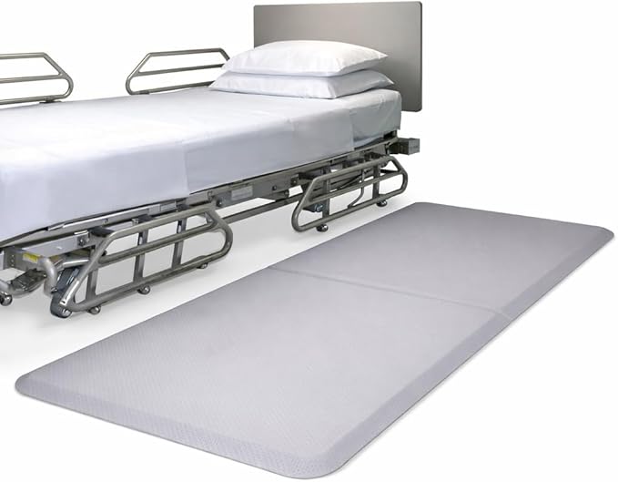NYOrtho Bedside Fall Mat for Elderly - 70" x 36" Bi-Fold Design - Non-Slip, Impact-Absorbing Foam Mat for Fall Prevention and Floor Safety - Bedside Protection Cushion for Seniors, Adults
