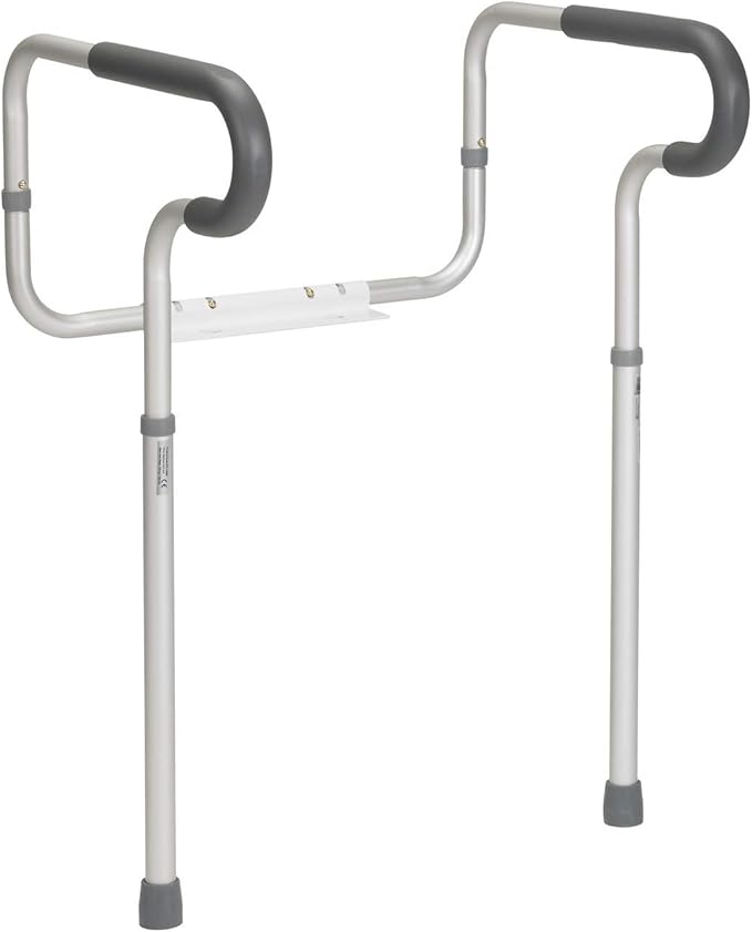 Drive Medical RTL12000 Bathroom Grab Bar for Toilets, White