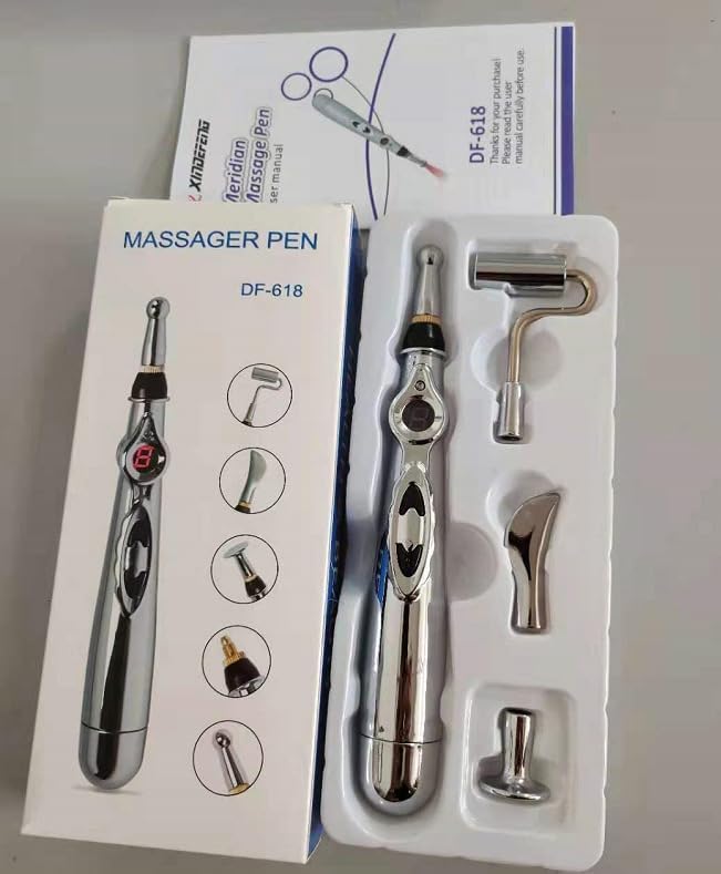 Acupuncture Pen, Electronic Acupuncture Pen, 5 in 1 Electronic Massage Pen, Acupuncture Machine Meridian Pen for Muscle Healing, Pain Relief