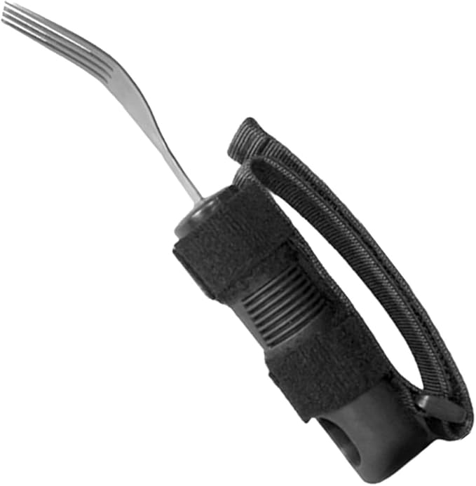 Adaptive Fork for Elderly with Wide Non-Skid Handle, Tremble Proof Anti-Shaking Utensil for Disabled and Seniors, Comfortable Grip Eating Aid for Mealtime Assistance