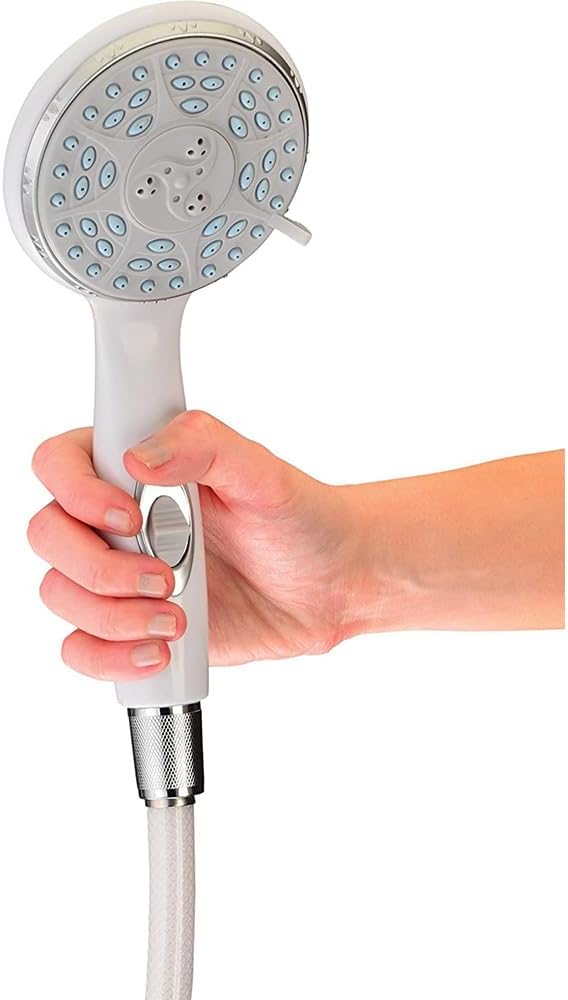 NOVA Handheld Shower Head with Extra Long 84” Hose, On/Off Switch, 5 Settings, Comes with Wall Mounted Holder (9311-R)